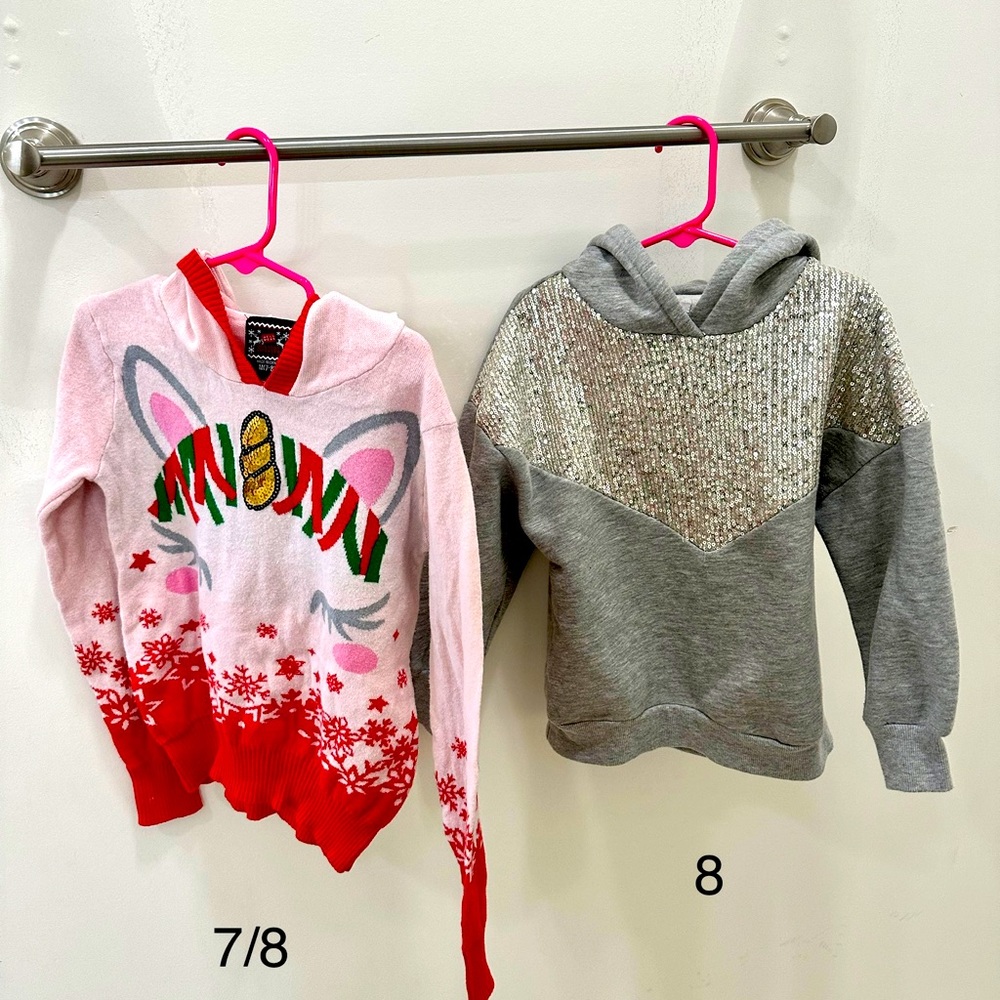 Girls hoodie sweater size 7/8